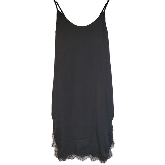 Project 28 Dresses & Skirts - Black Slip Dress Eyelash Lace 90s Whimsigoth LBD Cocktail Party Fairy Y2K Size S